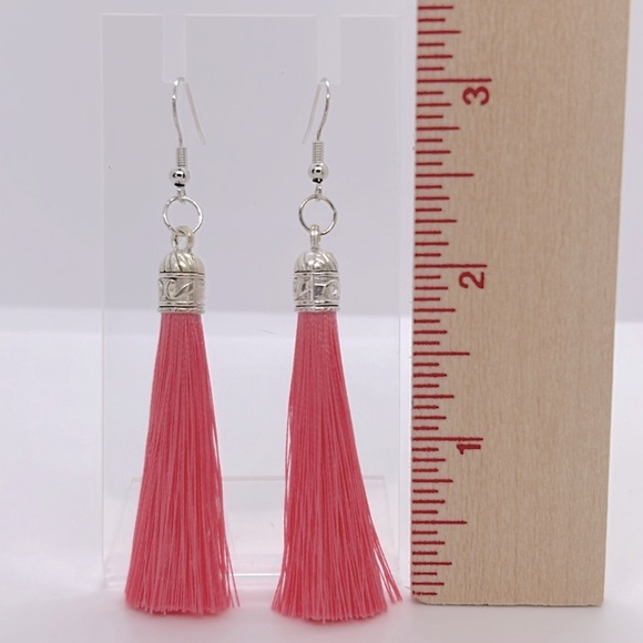 Tassel / Bohemian Colorful Earrings - Picture 3 of 4
